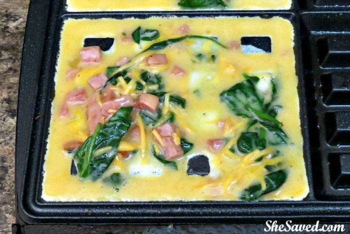 Make these quick and easy waffle omelets which are sure to impress your breakfast crowd! 