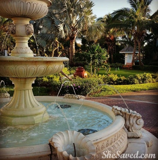 The property at Beaches Turks & Caicos is amazing. I love these gorgeously placed fountains!