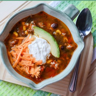 Easy Slow Cooker Chicken Taco Soup Recipe