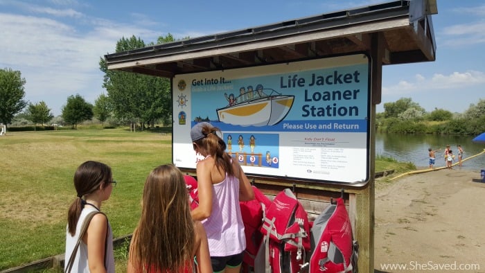 Life jackets are provided at Eagle Island State Park to ensure that everyone has an enjoyable and safe time!