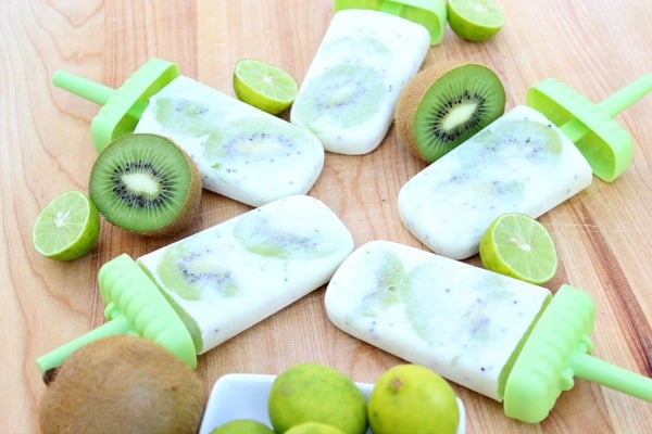 Creamy Kiwi Key Lime Popsicles from The Domestic Lifestylist
