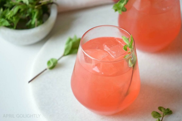 Fizzy Watermelon Cocktail from April Go-Lightly