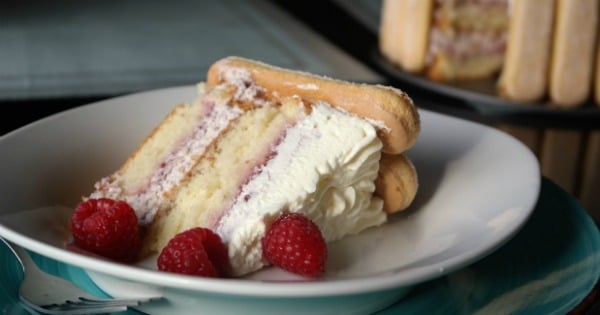 Raspberry Charlotte Cake from TOTS Family