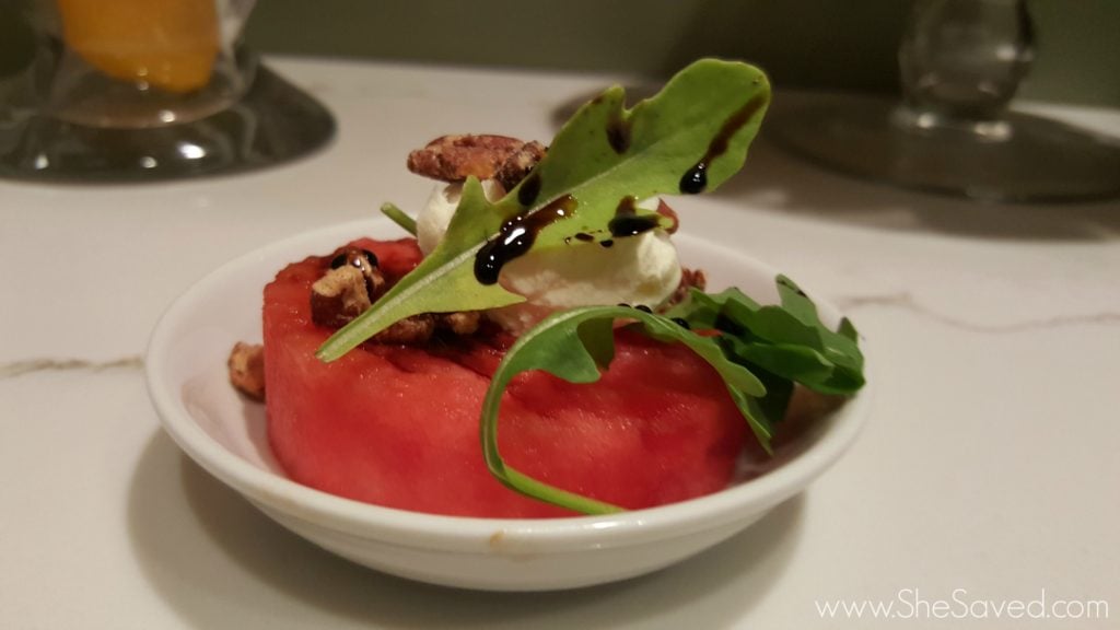 This yummy Watermelon Arugula Salad is perfect for summer meals and makes a great summer appetizer!