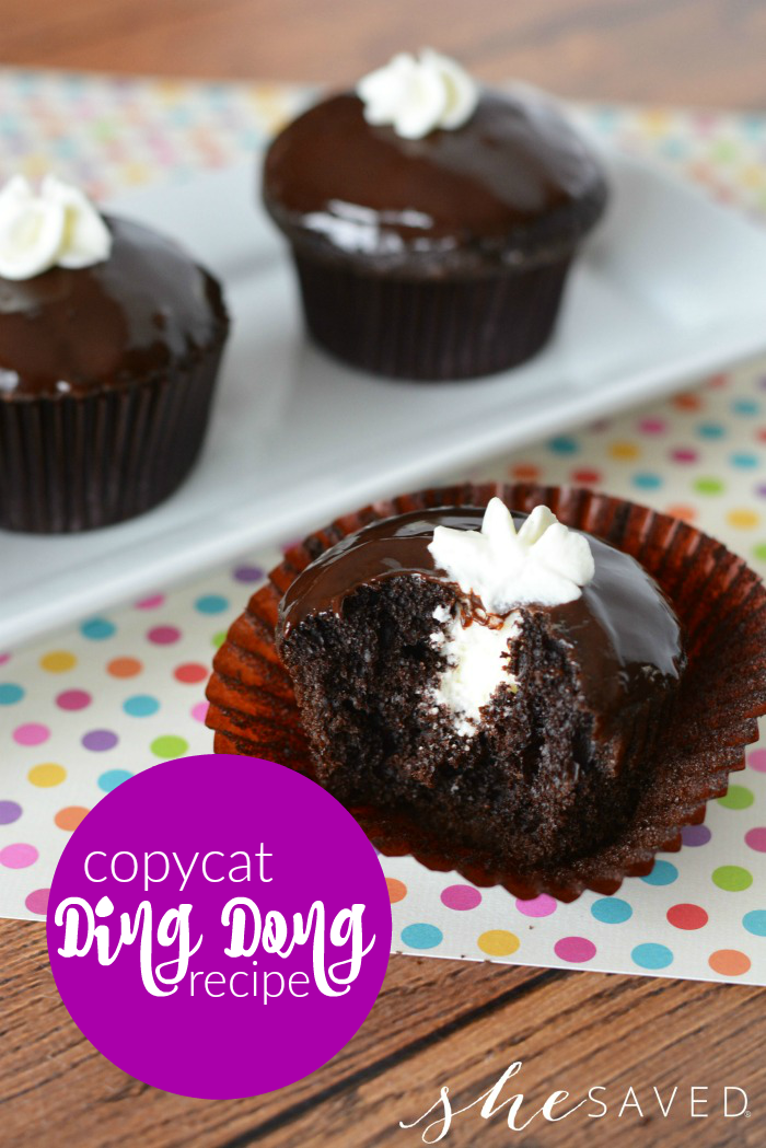 Remember Ding Dongs? This Copycat Ding Dong Cupcake Recipe is so close it's scary, and will definitely be dessert hit! 
