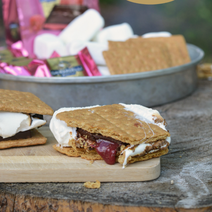 Just one little change to your usual s'mores recipe and you have delicious raspberry smores recipe that will be a new favorite!