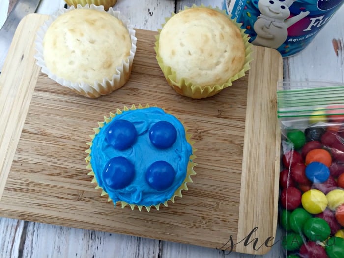 Frosting Lego Cupcakes