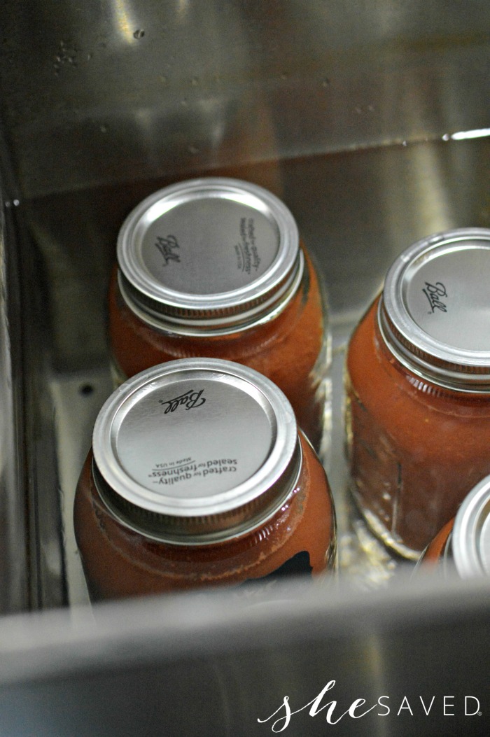 Jars in Canner