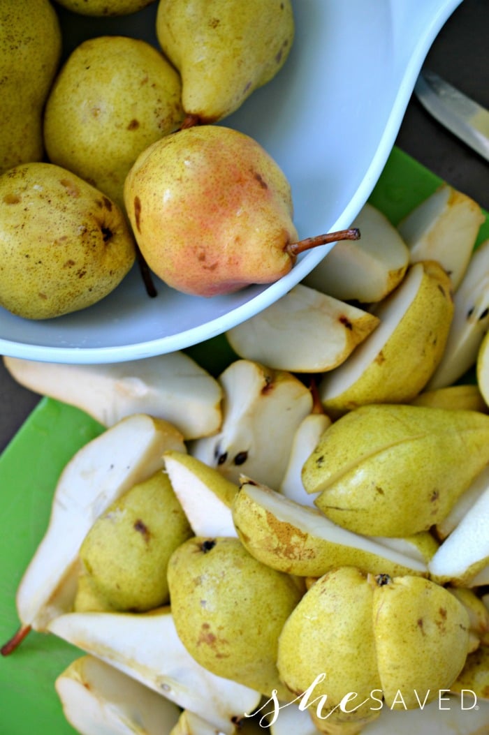 Cutting Up Pears
