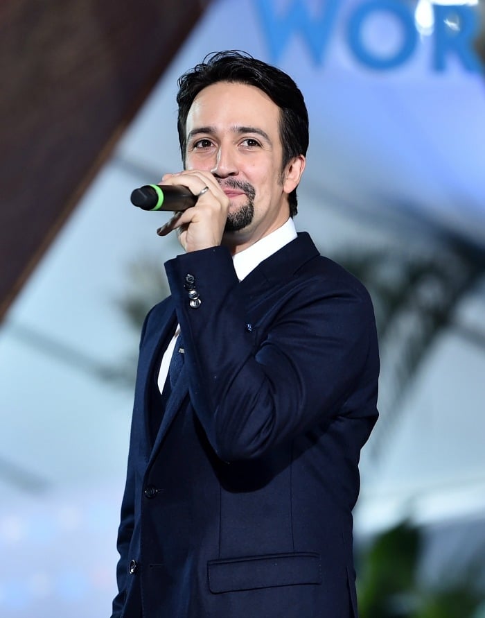 Songwriter Lin-Manuel Miranda speaks onstage at The World Premiere of Disney’s "MOANA" at the El Capitan Theatre on Monday, November 14, 2016 in Hollywood, CA. (Photo by Alberto E. Rodriguez/Getty Images for Disney)