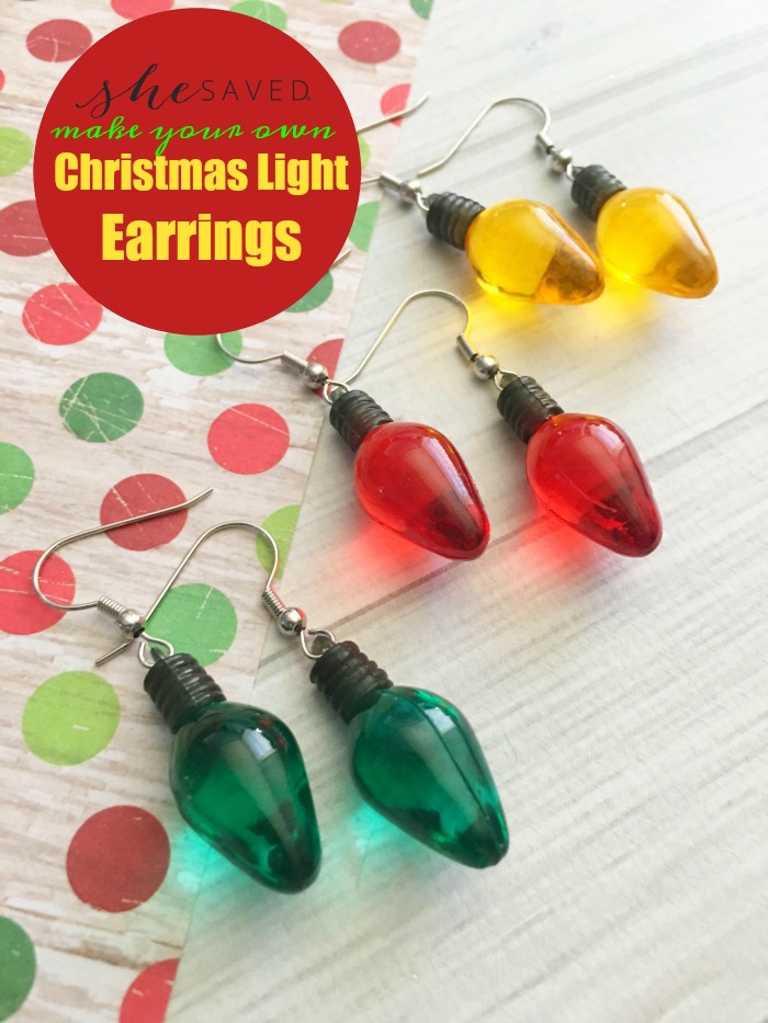Here's a fun and festive project: Christmas Light Earrings! Easy and also a fun gift idea! 