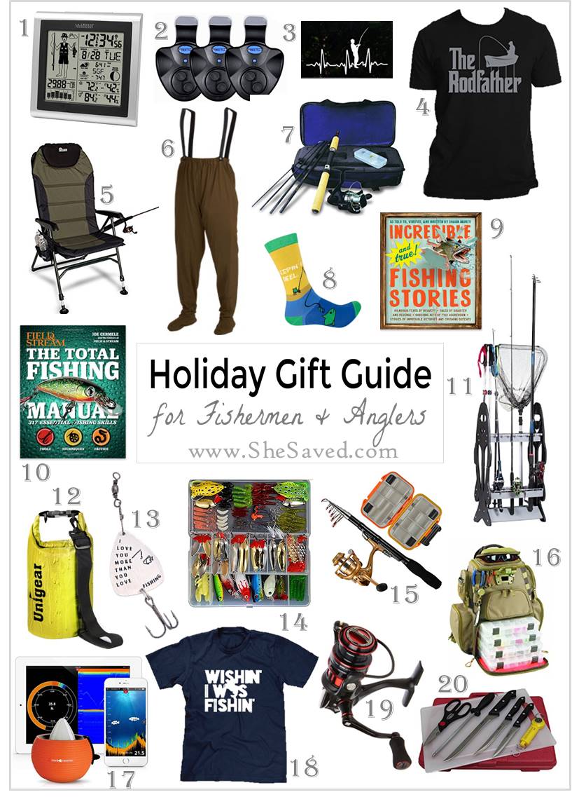 Here's a fun round up of gift ideas for the fisherman on your list!