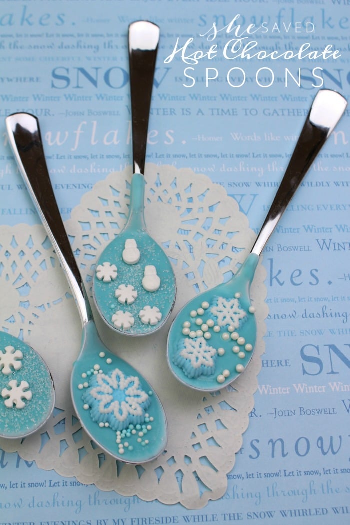 These Hot Chocolate Spoons are perfect for a Frozen themed party, and also great for any winter themed party!