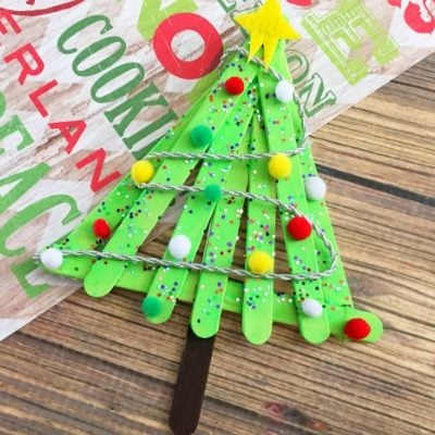 Popsicle Stick Christmas Tree Craft