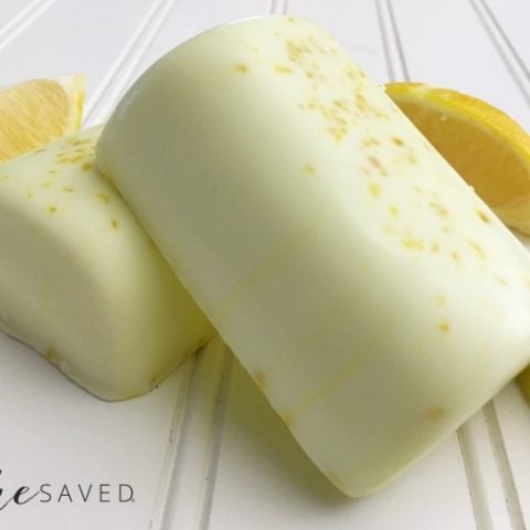 Bars of Lemon Soap with lemon slices