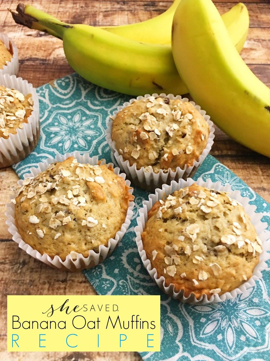 This Banana Oat Muffins Recipe is a favorite! Healthy and they freeze beautifully so they are wonderful to make in big batches for easy breakfast options. 