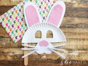 Preschool Activity: Easter Bunny Paper Plate Mask Craft