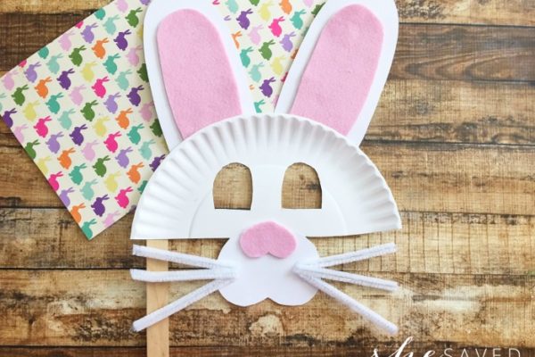 Preschool Activity: Easter Bunny Paper Plate Mask Craft