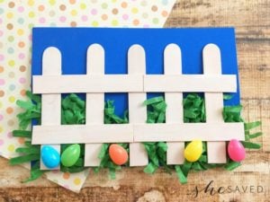 Easy Easter Craft for Preschool: Easter Fence Project