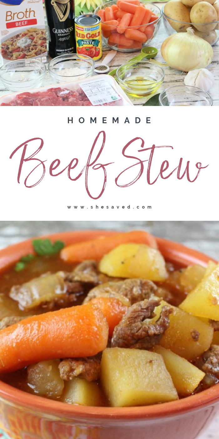 Homemade Beef Stew Recipe made with Guinness beer
