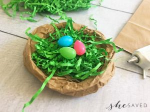 Preschool Easter Project: Paper Bag Easter Nest Craft