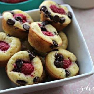 Raspberry Mini Pancake Muffins