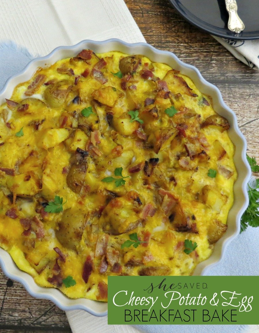 Perfect (and easy!) this Cheesy Potato Egg Breakfast is an awesome way to start the day!