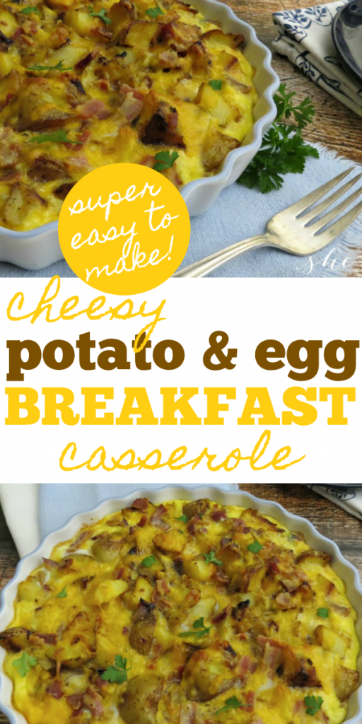 Cheesy Potato Egg Breakfast Bake - SheSaved®