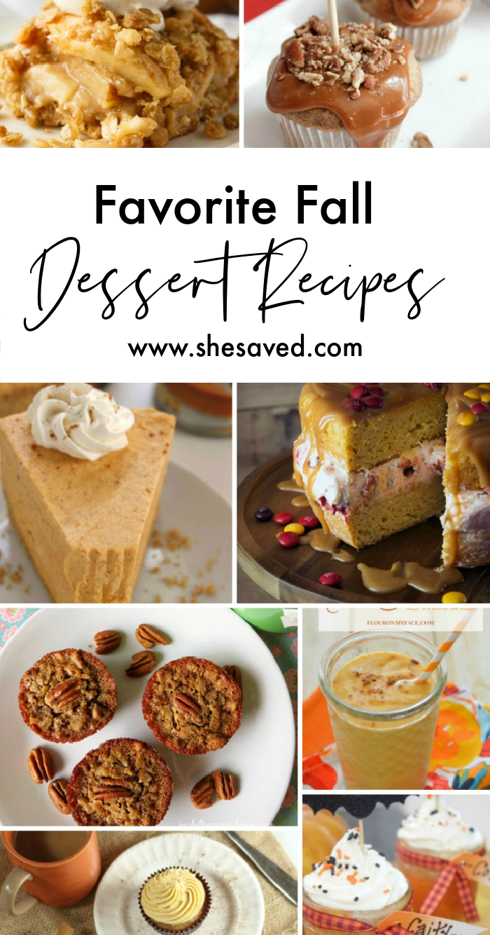Images of different fall dessert ideas