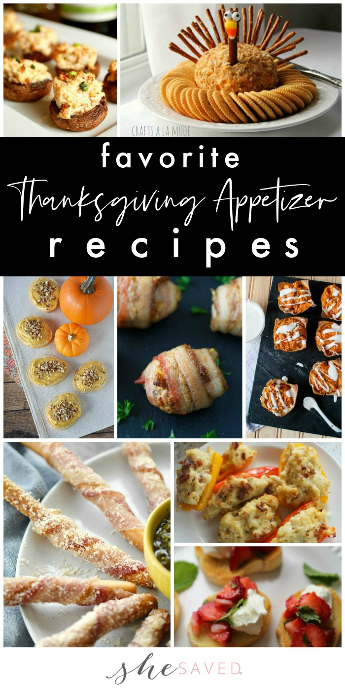 collage of Thanksgiving appetizer ideas