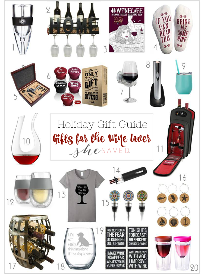 Looking for gifts for the wine lover on your list? Find them all here!