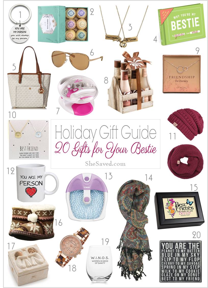 She's your best friend and here are my top picks for gifts for your bestie!