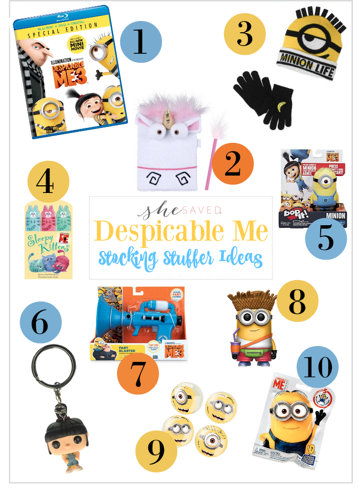 For the Despicable Me fans, Despicable Me Stocking Stuffers!