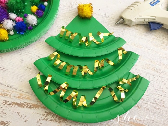 Easy Paper Plate Christmas Tree Craft - SheSaved®