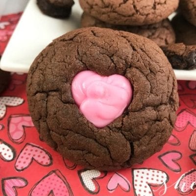 Valentine's Day Chocolate Heart Cutout Cookies