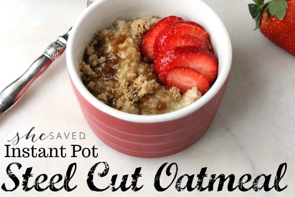 Make an easy and healthy breakfast with this Instant Pot Steel Cut Oatmeal Recipe!