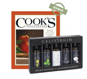Mother’s Day Gift Idea: Olive Oil Gift Set + BONUS Cook’s Illustrated Subscription!