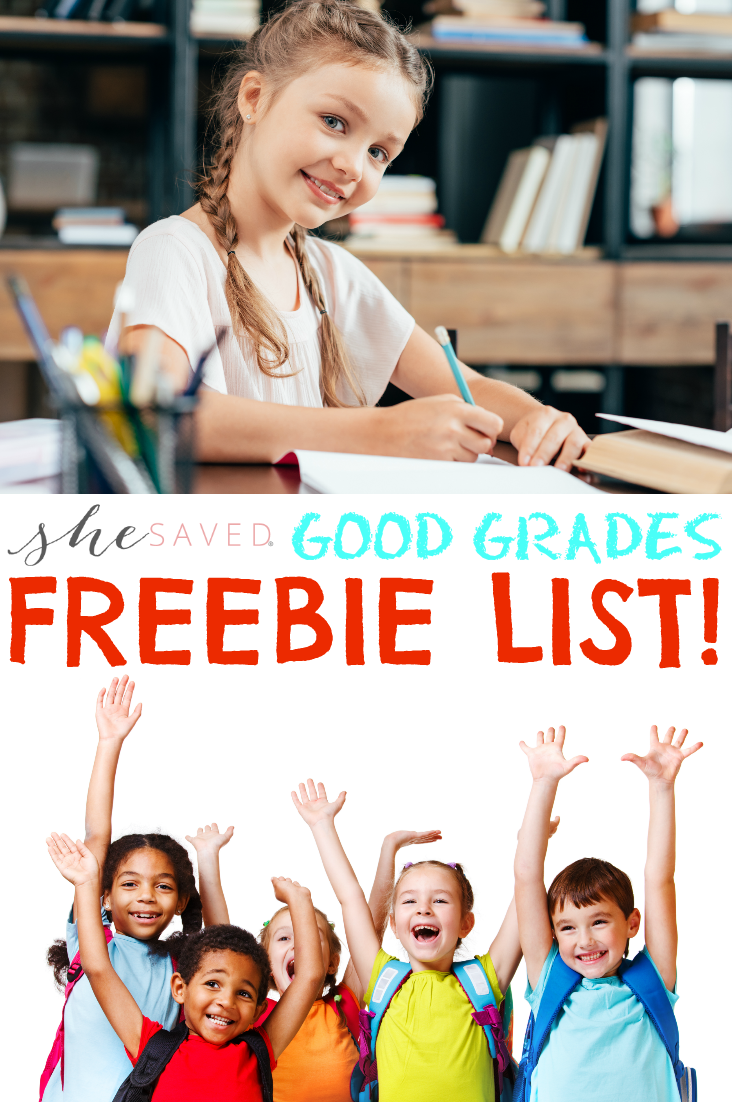Yay for FREE STUFF! Save this Good Grades Freebie List to score great rewards for good grades!