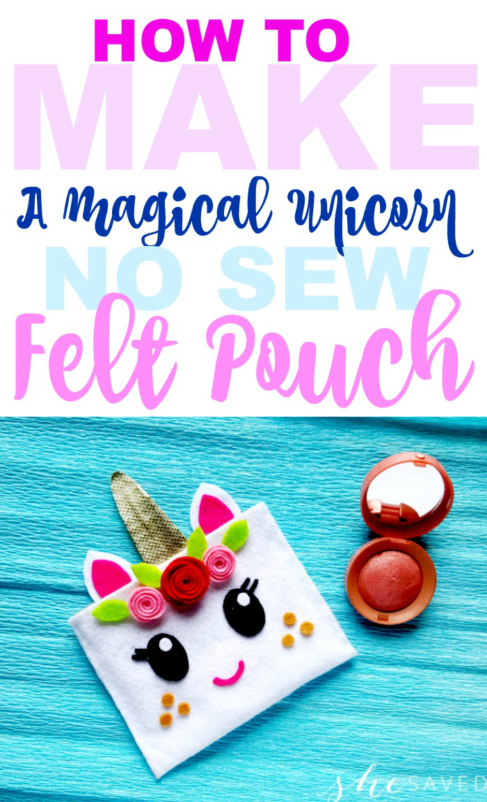 This darling no sew project is perfect for your unicorn party! Make this felt unicorn pouch, great for all ages!