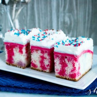 Fourth of July Dessert: Red, White and Blue Poke Cake