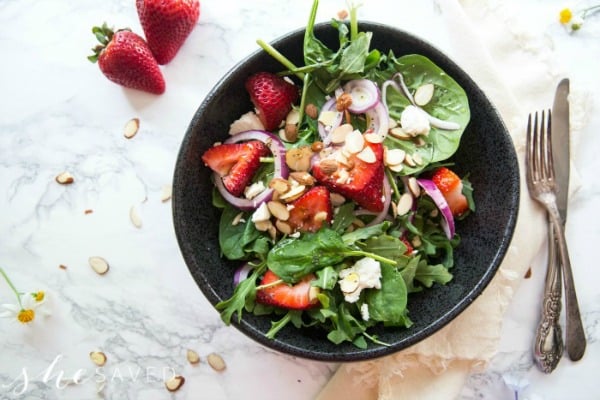 Strawberry Spinach Salad + Poppy Seed Dressing Recipe