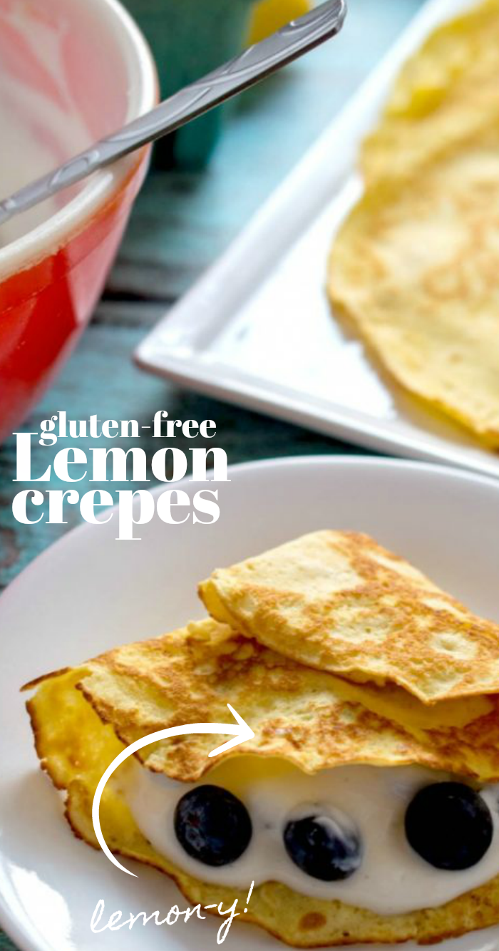 Gluten-Free Lemon Crepes with Blueberries
