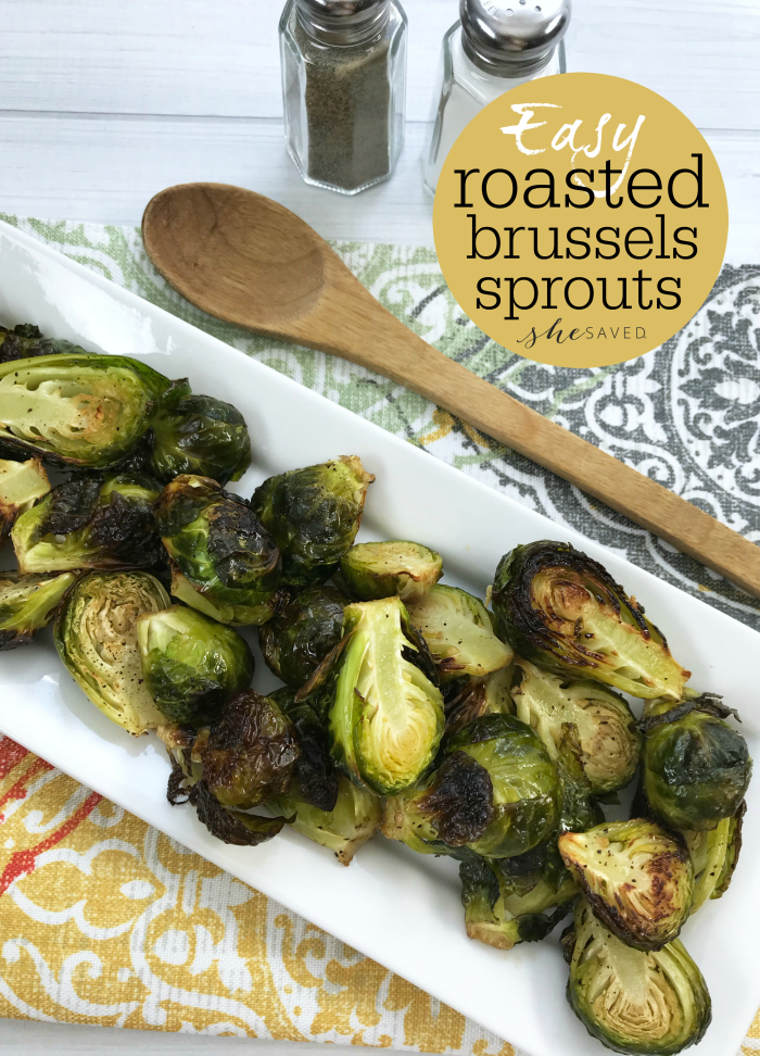 SO good! Easy Roasted Brussels Spouts taste amazing and are so quick and simple!