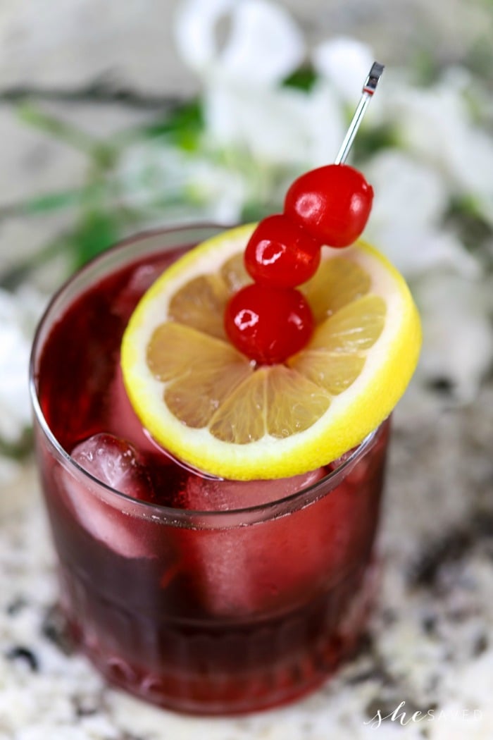 Bourbon Cherry Pomegranate Cocktail Recipe - SheSaved®