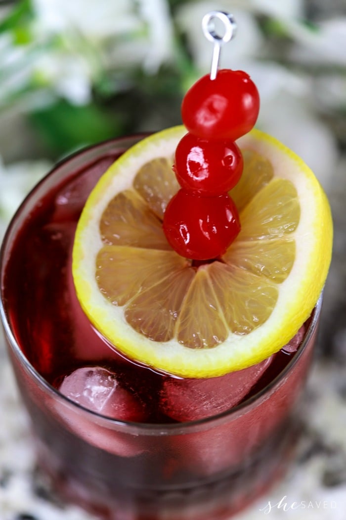 Cherry Bourbon Pomegranate Cocktail
