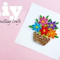 Paper Quilling Flower Basket Project