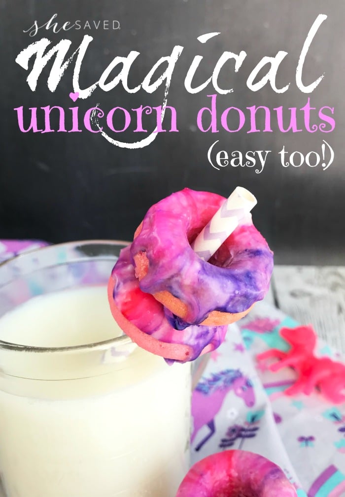 Easy and SO fun, these magical unicorn donuts are perfect for birthday parties or unicorn themed events!