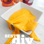 Easy and SO good, this is the BEST Fluffy Slime Recipe and the orange color and glitter makes it great for fall!
