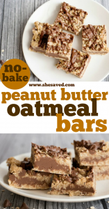 Peanut Butter Oatmeal Bars (EASY!) - SheSaved®