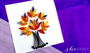Paper Quilling Project: Quilled Fall Tree Craft
